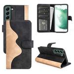 For Samsung Galaxy S23+ 5G Stitching Horizontal Flip Leather Phone Case(Black)