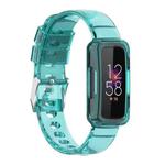 For Fitbit Inspire 3 TPU Integrated Watch Band(Transparent Blue)