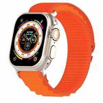 Double Color Nylon Watch Band For Apple Watch Series 8&7 45mm / SE 2&6&SE&5&4 44mm / 3&2&1 42mm(Orange)