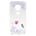 Stylish and Beautiful Pattern TPU Drop Protection Cover for MOTO G7(Flower butterfly)