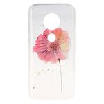 Stylish and Beautiful Pattern TPU Drop Protection Cover for MOTO G7(Flower)