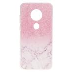 Stylish and Beautiful Pattern TPU Drop Protection Cover for MOTO G7(Marble)