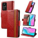 For Infinix Note 11 CaseNeo Splicing Dual Magnetic Buckle Leather Phone Case(Red)