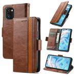 For UMIDIGI A13S CaseNeo Splicing Dual Magnetic Buckle Leather Phone Case(Brown)