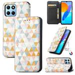 For Honor X8 5G CaseNeo Colorful Magnetic Leather Phone Case(Rhombus)