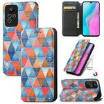 For Infinix Note 11 CaseNeo Colorful Magnetic Leather Phone Case(Rhombus Mandala)