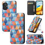 For Xiaomi Poco M5 CaseNeo Colorful Magnetic Leather Phone Case(Rhombus Mandala)