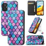 For Xiaomi Poco M5 CaseNeo Colorful Magnetic Leather Phone Case(Purple Scales)