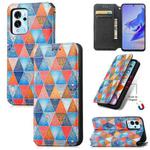 For ZTE Blade V40 Pro CaseNeo Colorful Magnetic Leather Phone Case(Rhombus Mandala)