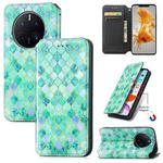 For Huawei Mate 50 Pro CaseNeo Colorful Magnetic Leather Phone Case(Emerald)