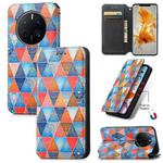 For Huawei Mate 50 Pro CaseNeo Colorful Magnetic Leather Phone Case(Rhombus Mandala)
