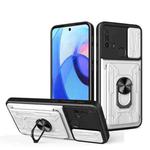 For Motorola Moto E30 Sliding Camshield Card Phone Case(Silver)