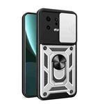 For Xiaomi 13 Sliding Camera Cover Design Phone Case(Silver)