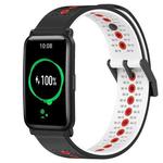 For Honor Watch ES 20mm Tricolor Breathable Silicone Watch Band(Black+White+Red)