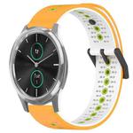 For Garminmove Luxe 20mm Tricolor Breathable Silicone Watch Band(Yellow+White+Lime)