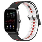 For Amazfit GTS 2 Mini 20mm Tricolor Breathable Silicone Watch Band(Black+White+Red)