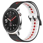 For Amazfit GTR 4 22mm Tricolor Breathable Silicone Watch Band(Black+White+Red)