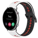 For Amazfit GTR 2 22mm Tricolor Breathable Silicone Watch Band(White+Black+Red)