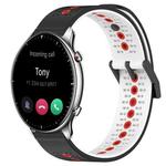 For Amazfit GTR 2 22mm Tricolor Breathable Silicone Watch Band(Black+White+Red)