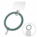 JUNSUNMAY Silicone Bracelet Mobile Phone Lanyard Loop Anti-lost Wrist Rope Universal for Phone Case(Dark Green)