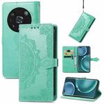 For Honor Magic 4 Pro Mandala Flower Embossed Leather Phone Case(Green)