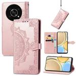 For Honor X30 / Magic 4 Lite 5G Mandala Flower Embossed Leather Phone Case(Rose Gold)
