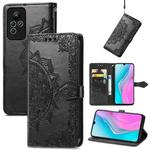 For Infinix Note 11 Mandala Flower Embossed Leather Phone Case(Black)