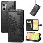 For Realme 10 4G Mandala Flower Embossed Leather Phone Case(Black)