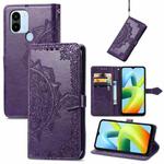 For Xiaomi Redmi A1+ Mandala Flower Embossed Leather Phone Case(Purple)