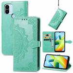 For Xiaomi Redmi A1+ Mandala Flower Embossed Leather Phone Case(Green)
