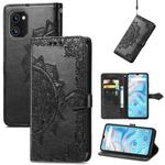 For UMIDIGI A13S Mandala Flower Embossed Leather Phone Case(Black)