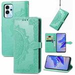 For ZTE Blade V40 Pro Mandala Flower Embossed Leather Phone Case(Green)