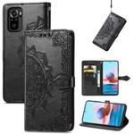 For Xiaomi Redmi Note 10S Mandala Flower Embossed Leather Phone Case(Black)