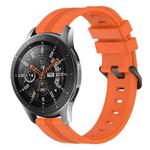 For Samsung Galaxy Watch 46mm 22mm Concave Striped Slicone Watch Band(Orange)