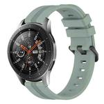 For Samsung Galaxy Watch 46mm 22mm Concave Striped Slicone Watch Band(Grayish Green)