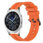 For Samsung Gear S3 Classic 22mm Concave Striped Slicone Watch Band(Orange)