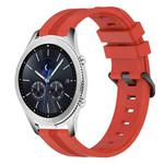 For Samsung Gear S3 Classic 22mm Concave Striped Slicone Watch Band(Red)