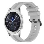 For Samsung Gear S3 Classic 22mm Concave Striped Slicone Watch Band(Grey)