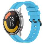 For Xiaomi MI Watch Color 2 22mm Concave Striped Slicone Watch Band(Sky Blue)