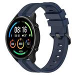 For Xiaomi MI Watch Sport 22mm Concave Striped Slicone Watch Band(Navy Blue)
