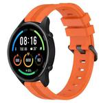 For Xiaomi MI Watch Color 22mm Concave Striped Slicone Watch Band(Orange)