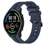 For Xiaomi MI Watch Color 22mm Concave Striped Slicone Watch Band(Navy Blue)