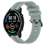 For Xiaomi MI Watch Color 22mm Concave Striped Slicone Watch Band(Grayish Green)