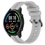 For Xiaomi MI Watch Color 22mm Concave Striped Slicone Watch Band(Grey)