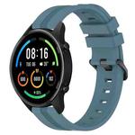 For Xiaomi MI Watch Color 22mm Concave Striped Slicone Watch Band(Rock Cyan)