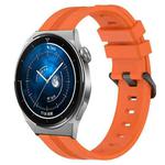 For Huawei Watch GT3 Pro 46mm 22mm Concave Striped Slicone Watch Band(Orange)