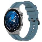 For Huawei Watch GT3 Pro 46mm 22mm Concave Striped Slicone Watch Band(Rock Cyan)