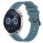 For Huawei Watch GT3 46mm 22mm Concave Striped Slicone Watch Band(Rock Cyan)