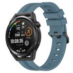 For Huawei Watch GT Runner 22mm Concave Striped Slicone Watch Band(Rock Cyan)