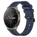 For Huawei GT2 Pro 22mm Concave Striped Slicone Watch Band(Navy Blue)